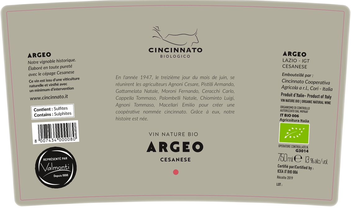  Argeo Cesanese 