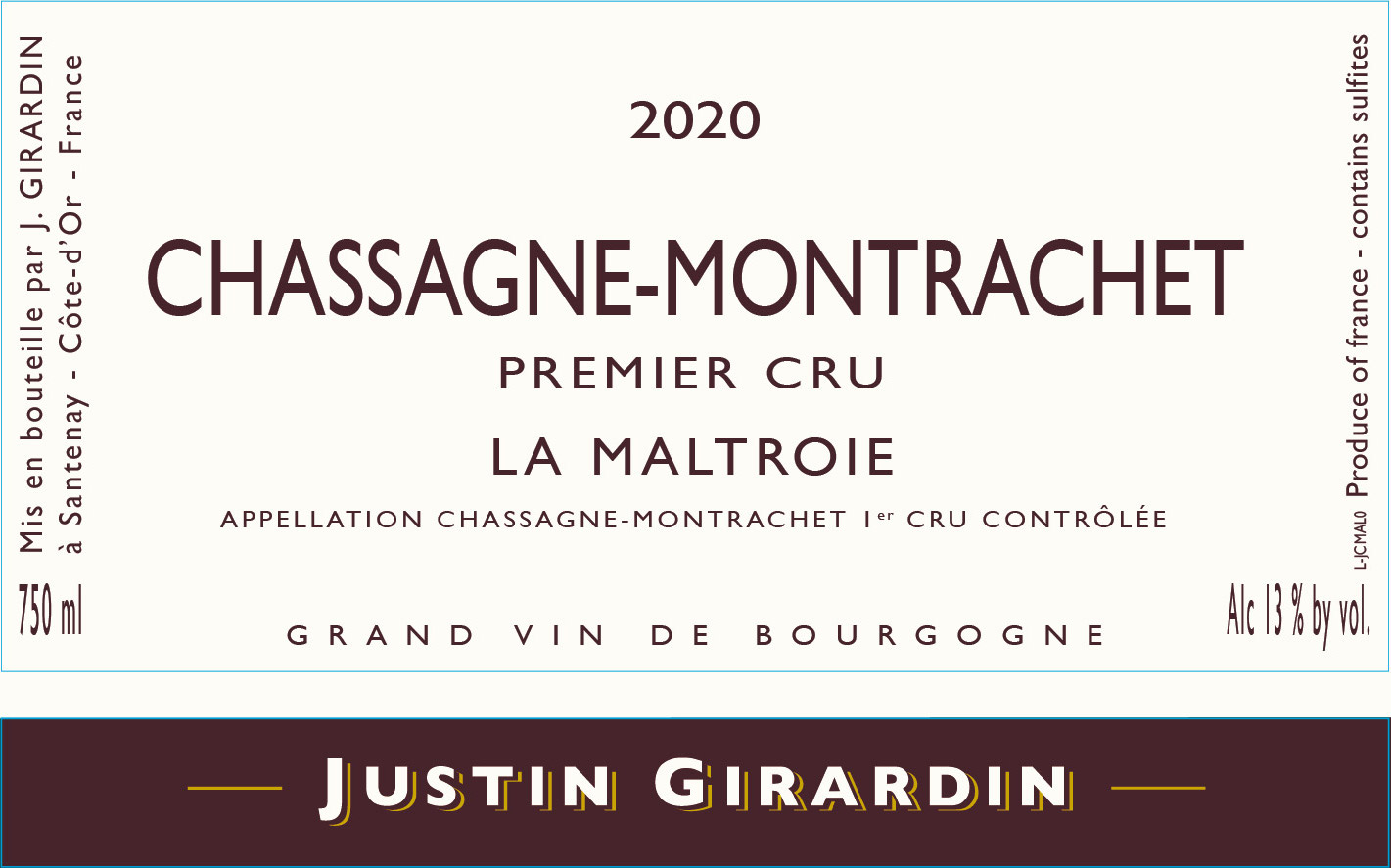 Chassagne Montrachet 1er Cru La Maltroie